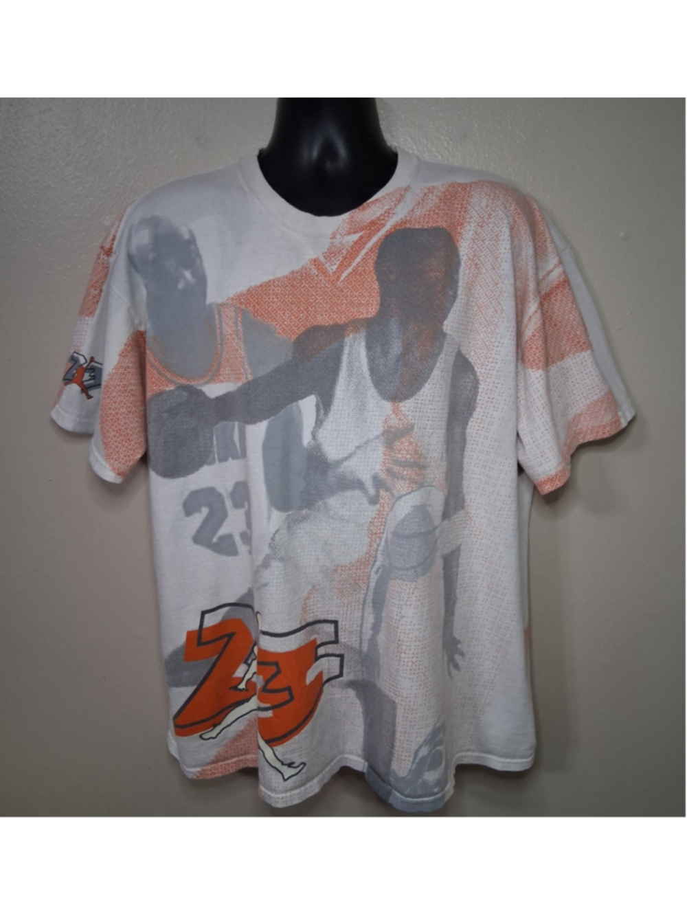 Vintage Y2K Nike Air Jordan AOP Men's XL T-shirt Jumpman 23 Graphic Tee
